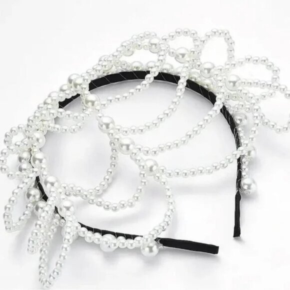 ?NWT Handmade Faux Pearls Head Chain Jewelry? main image 4